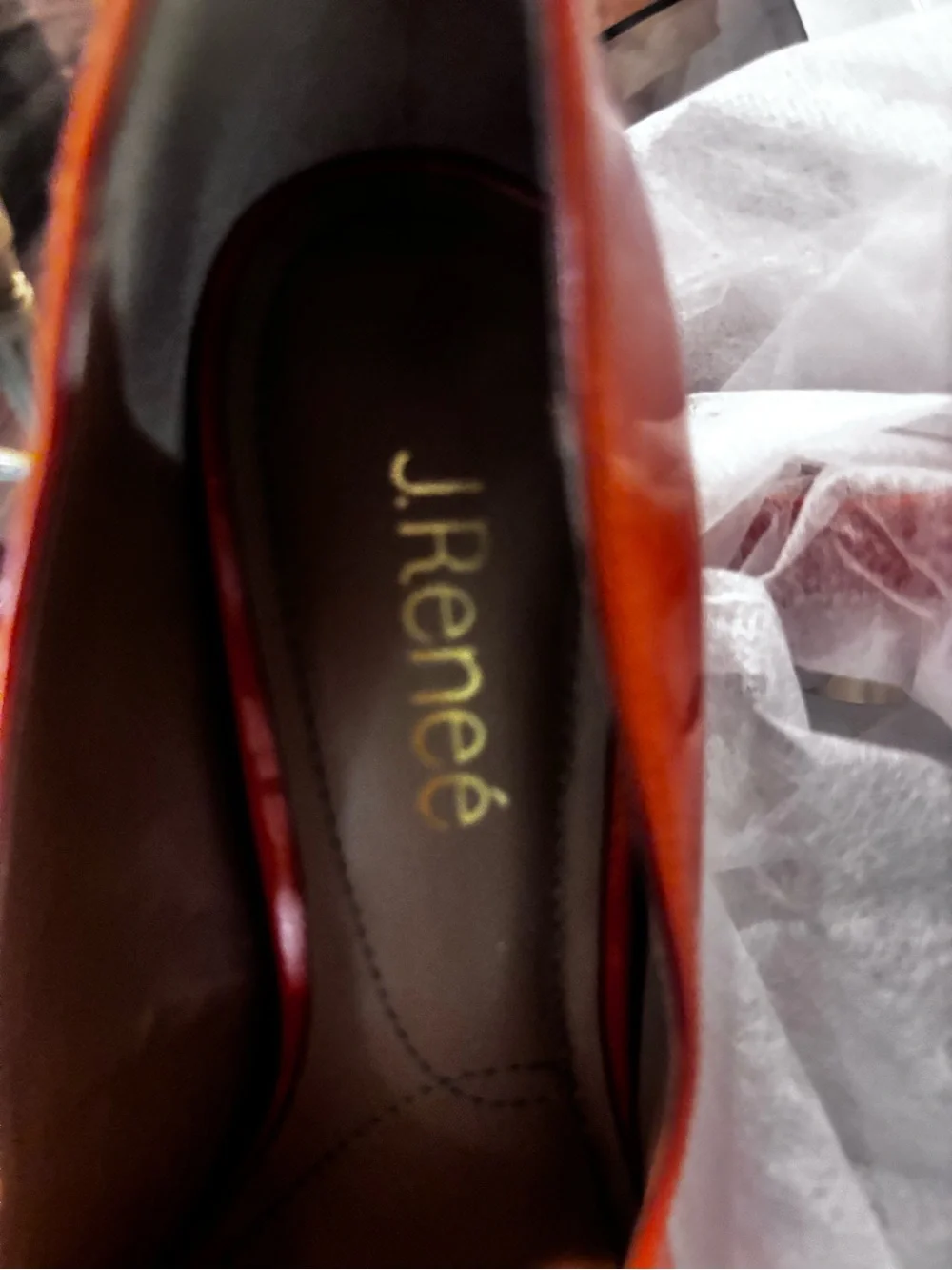 J Renee pumps orange size 9